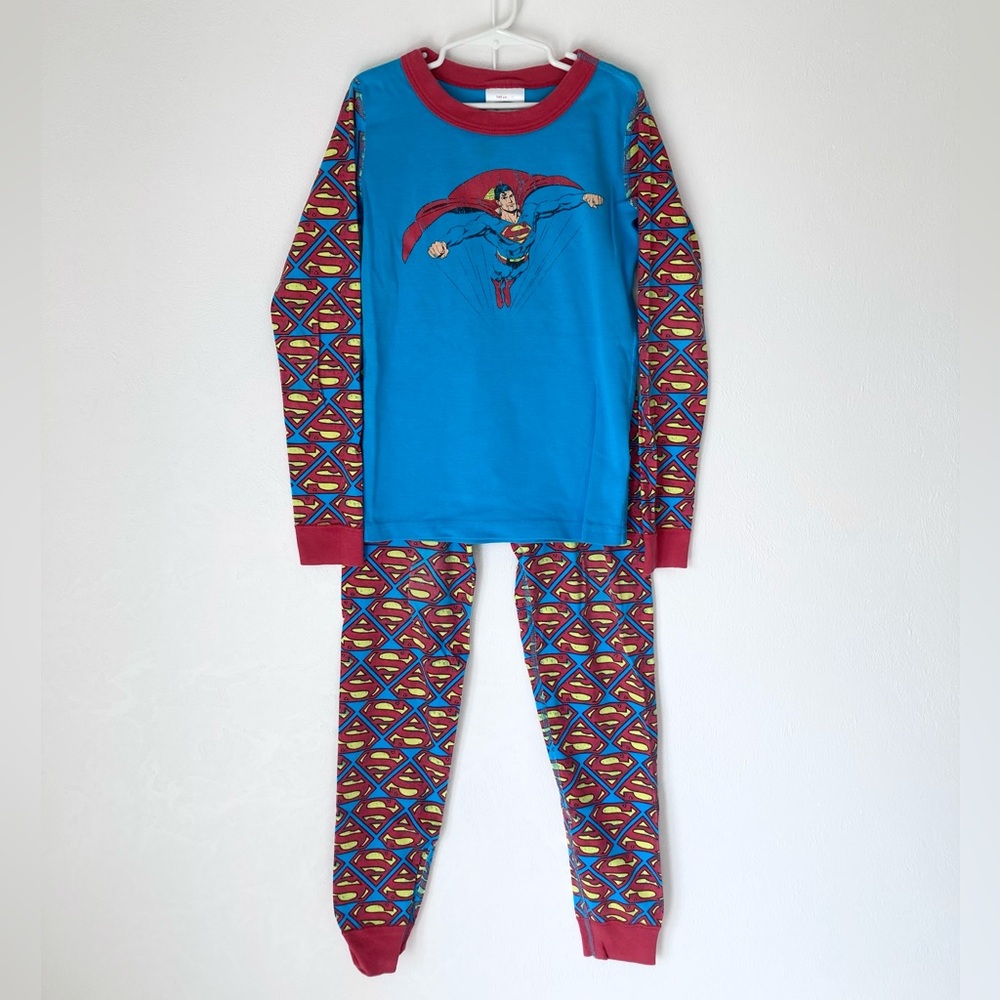Hanna Andersson Superman Long Sleeve Pajama Set Size 10